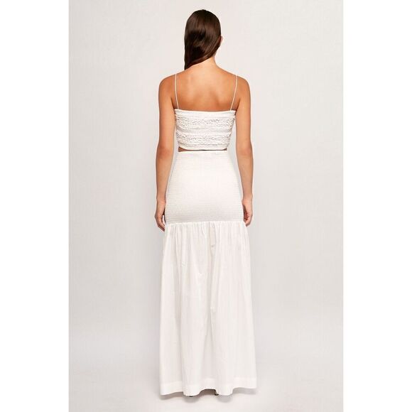 SWF Mottled Spaghetti Crop Top in Color: White Heat Size S NWT$259. - Picture 5 of 9